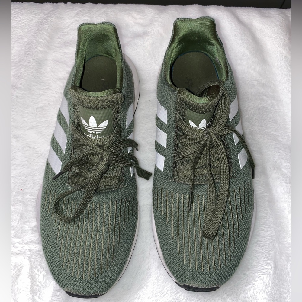 Adidas army green sneakers sz 8.5